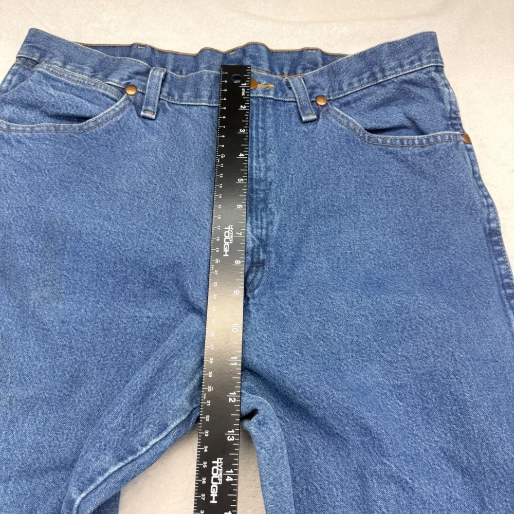 Wrangler Jeans Mens 34x36 Blue Cowboy Cut Slim Fit Straight Leg Denim Rodeo
